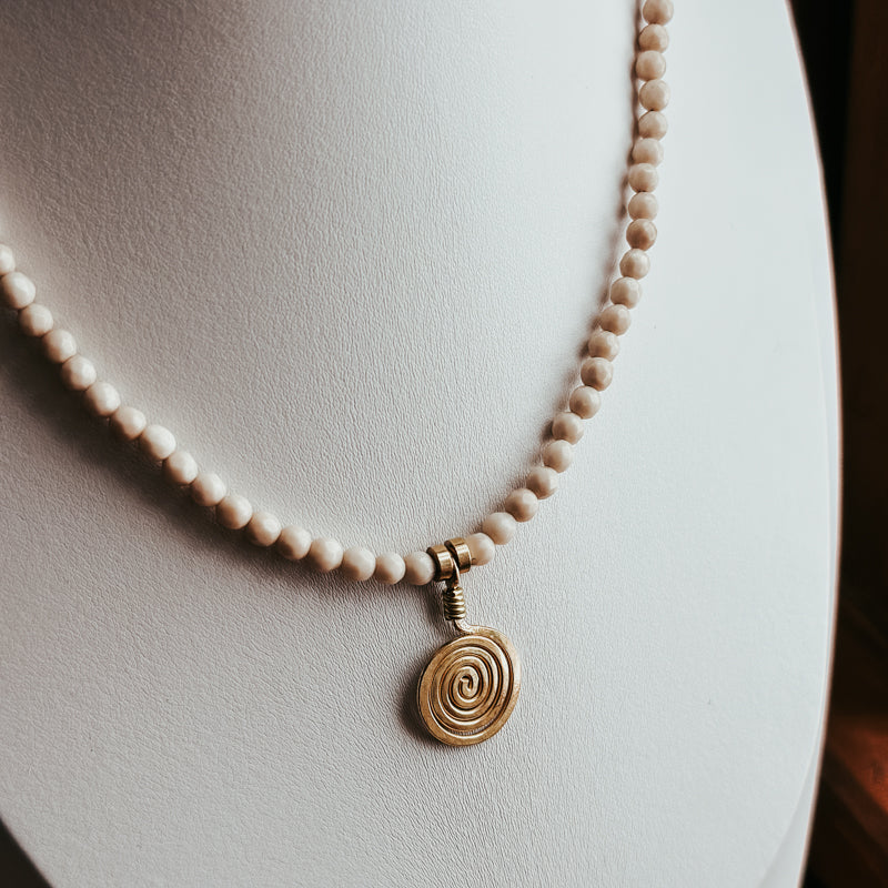 Fossil Single Spiral Necklace