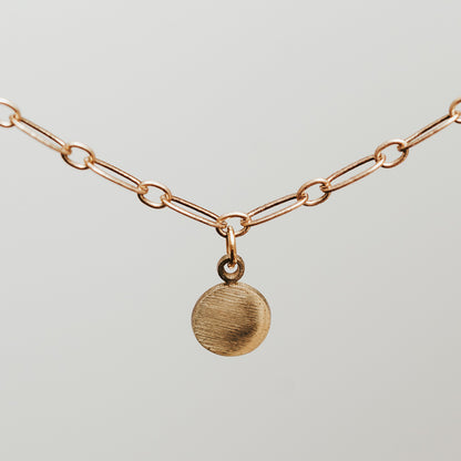 Boho Brass Disc Necklace