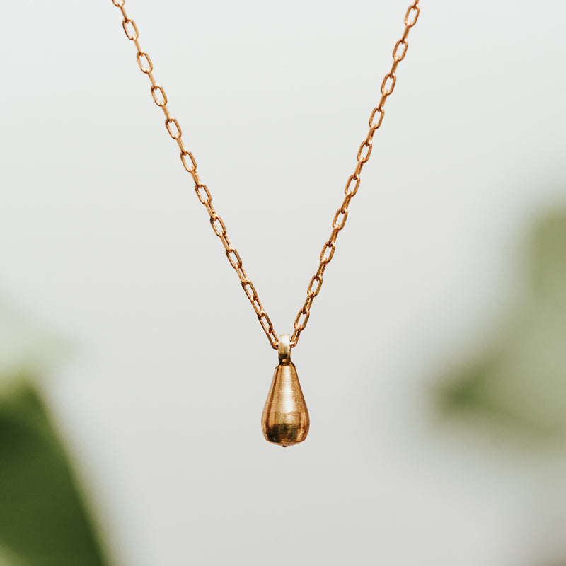 Tear Drop Brass Necklace