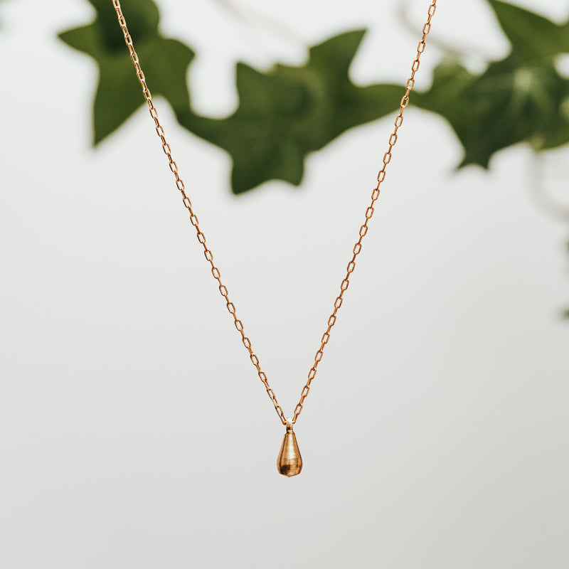 Tear Drop Brass Necklace