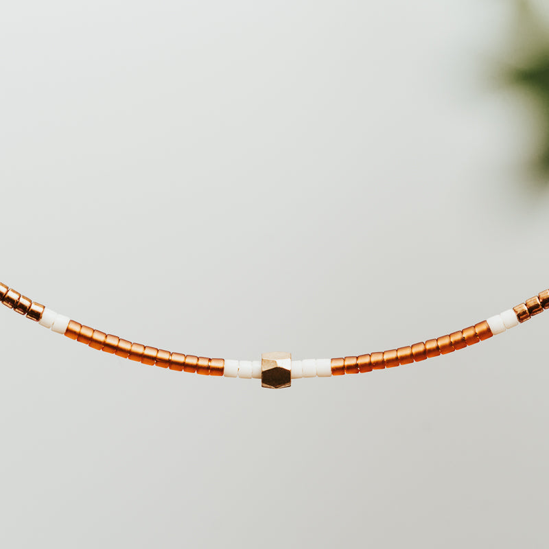 Bohemy Seed Bead Bar Necklace