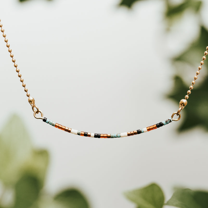 Bohemy Seed Bead Bar Necklace