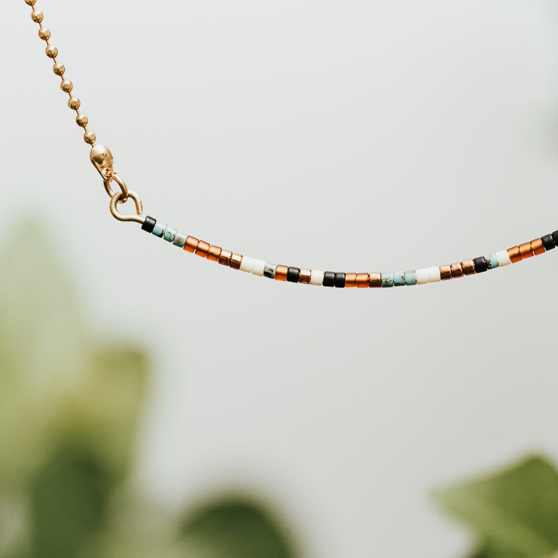 Bohemy Seed Bead Bar Necklace