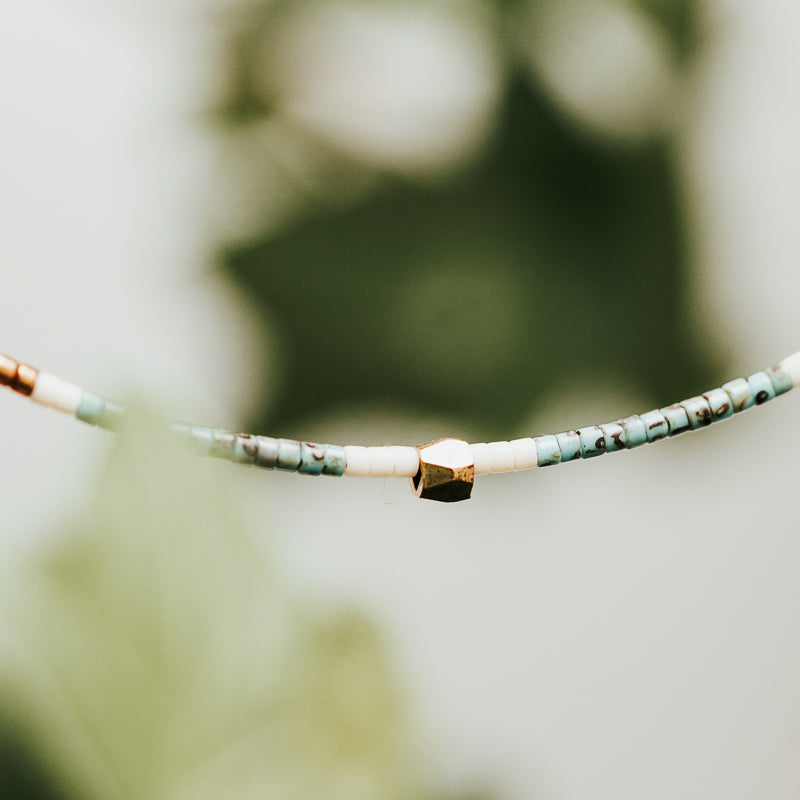 Bohemy Seed Bead Bar Necklace