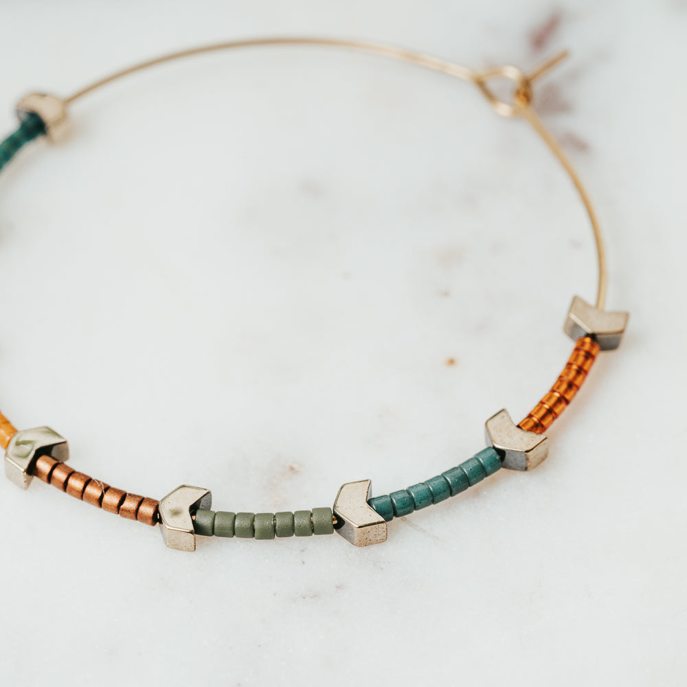 Multi Chevron Hoop Earrings