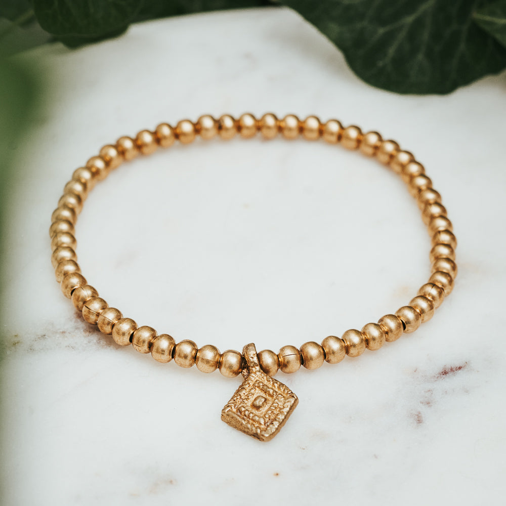 Brass Lozenge Bracelet