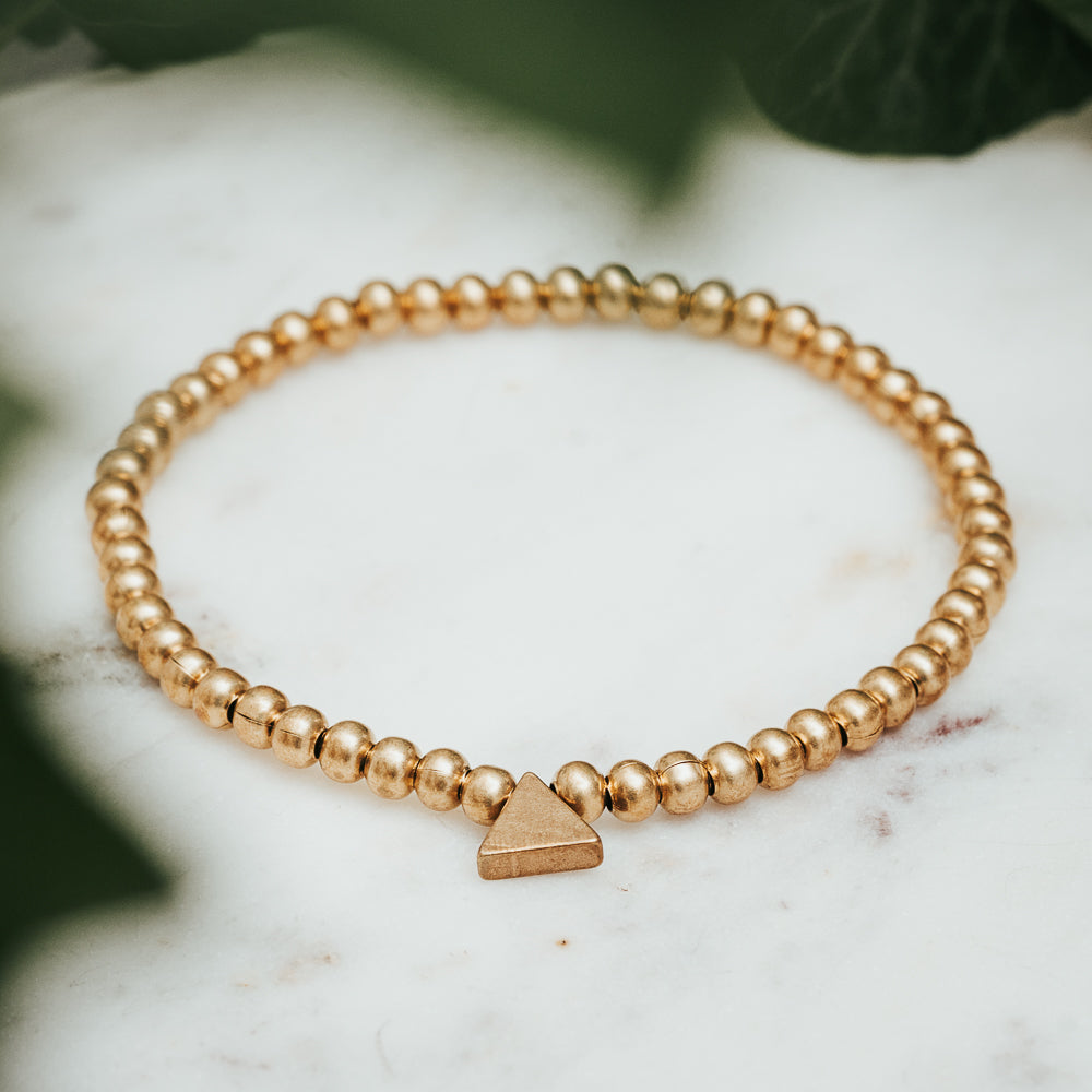 Brass Triangle Bracelet