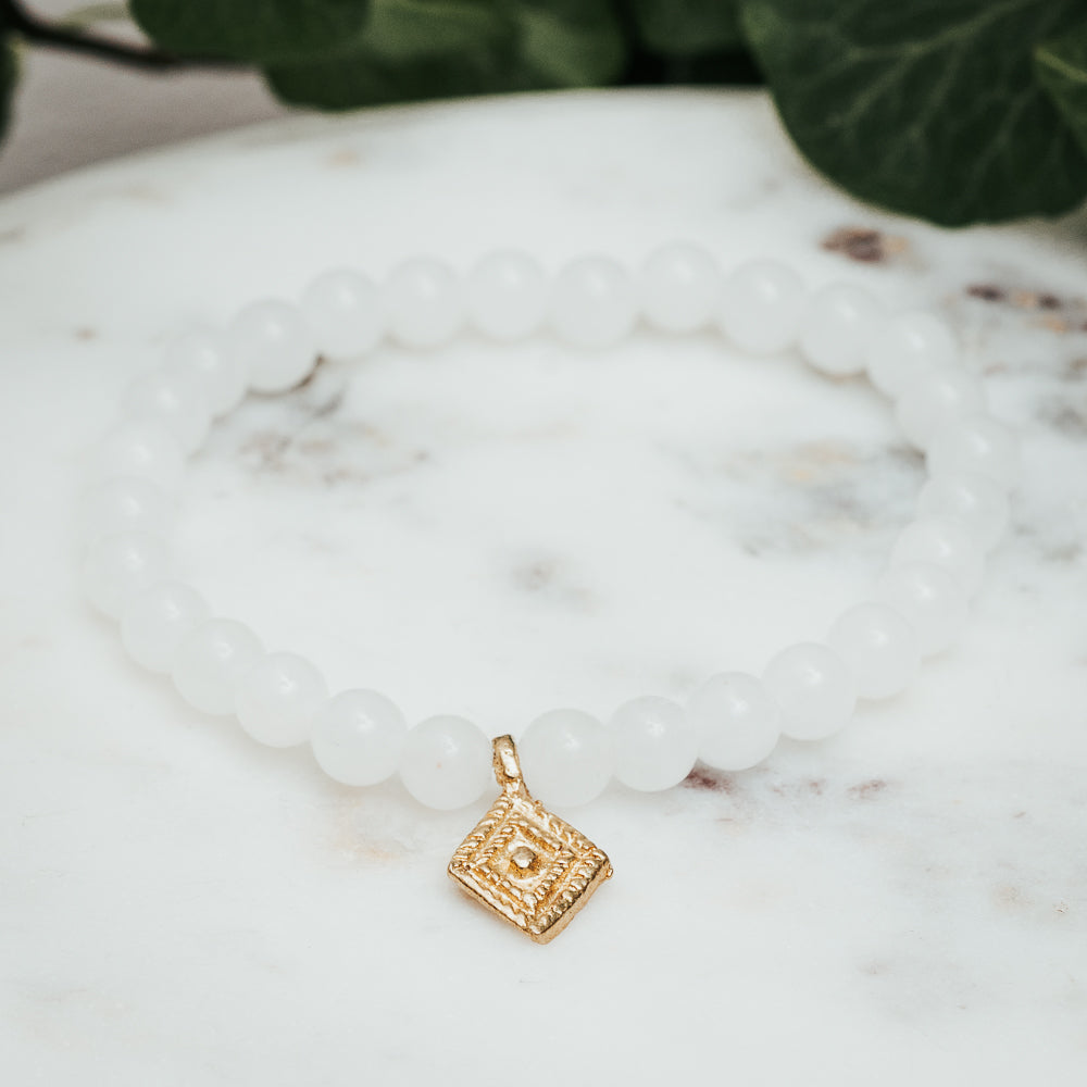 White Jade Lozenge Bracelet
