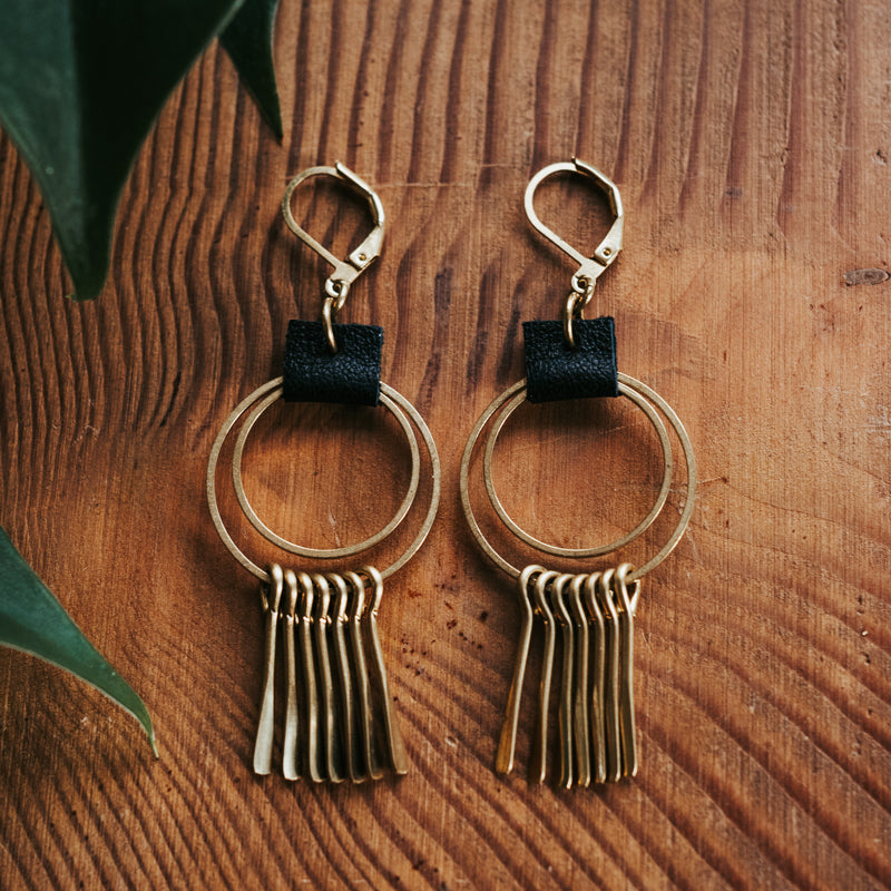Brass & Hide Petite Hoop Fringes