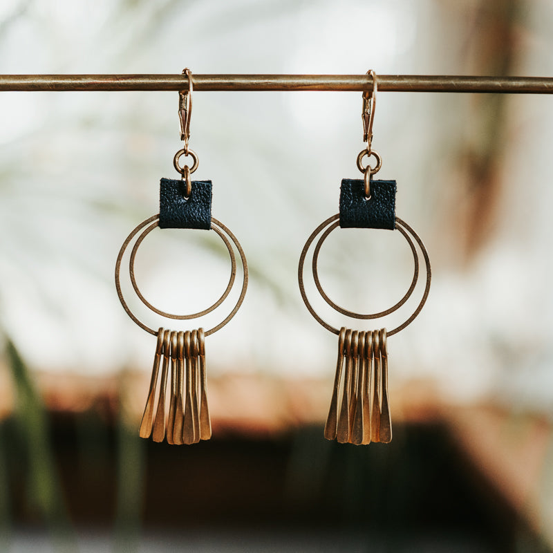 Brass & Hide Petite Hoop Fringes