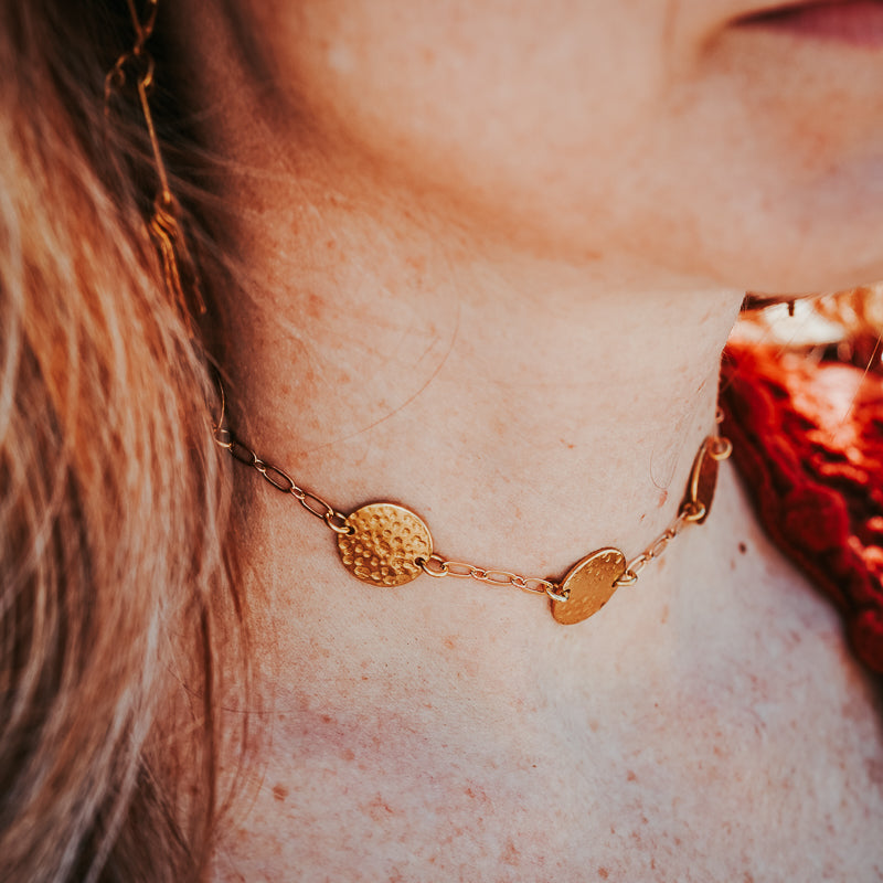 Gypsy Sun | Brass Choker Necklace