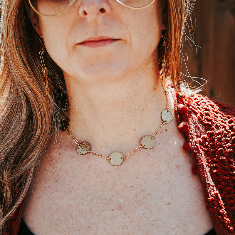 Gypsy Sun | Brass Choker Necklace