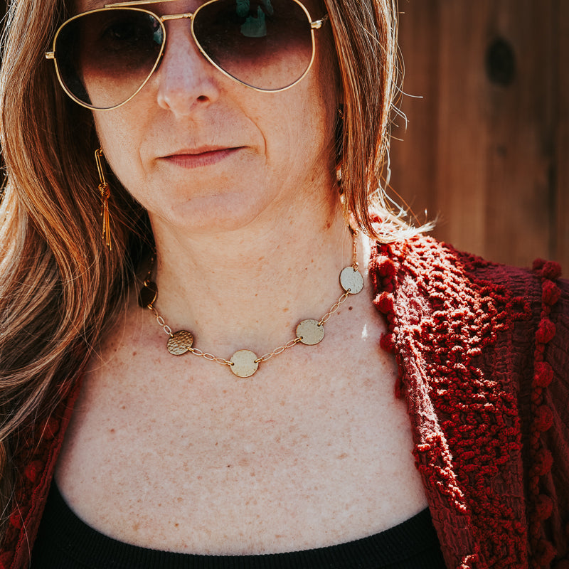 Gypsy Sun | Brass Choker Necklace
