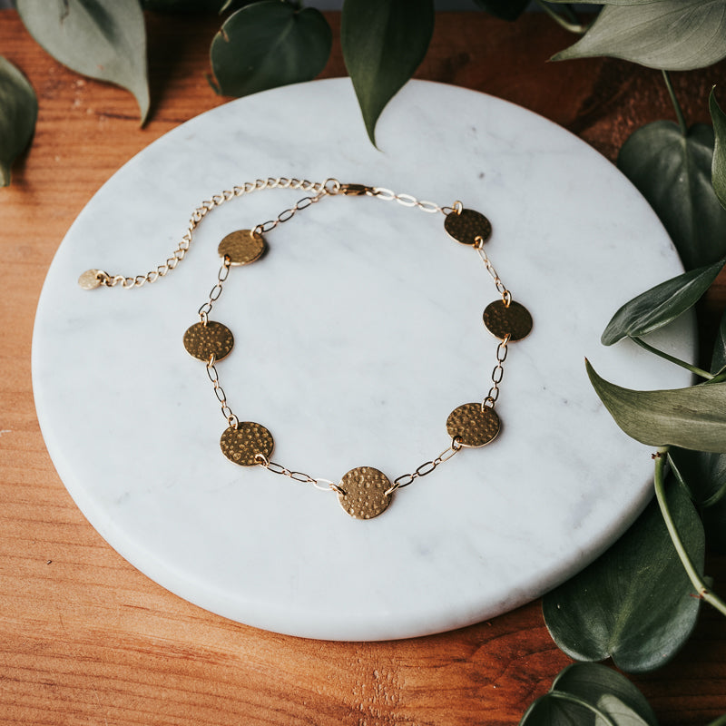 Gypsy Sun | Brass Choker Necklace