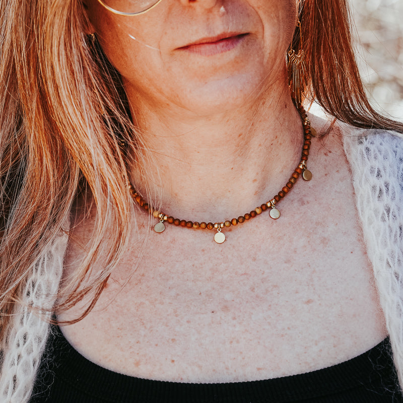 The Petite Disc | Gemstone Necklace