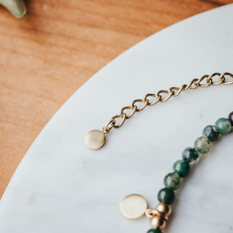 The Petite Disc | Gemstone Necklace
