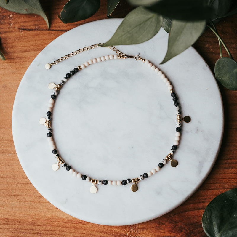 The Petite Disc | Gemstone Necklace