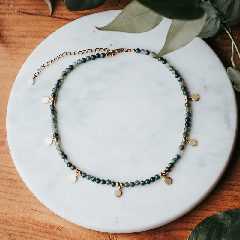 The Petite Disc | Gemstone Necklace