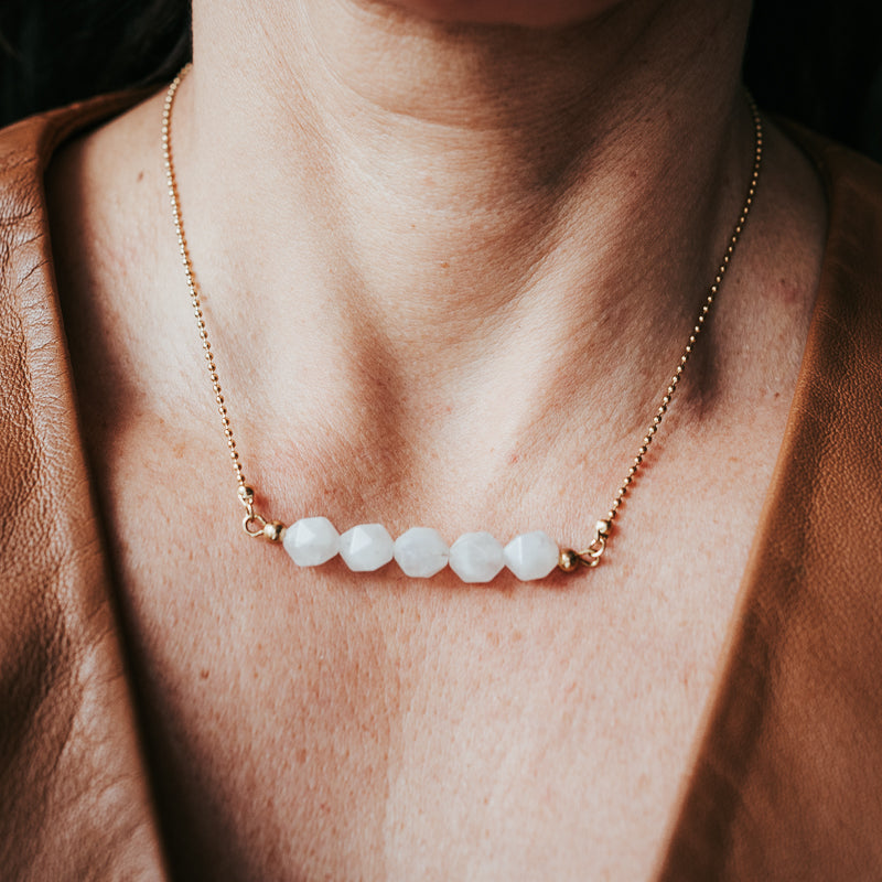 Gem Bar | Moonstone Gemstone Necklace