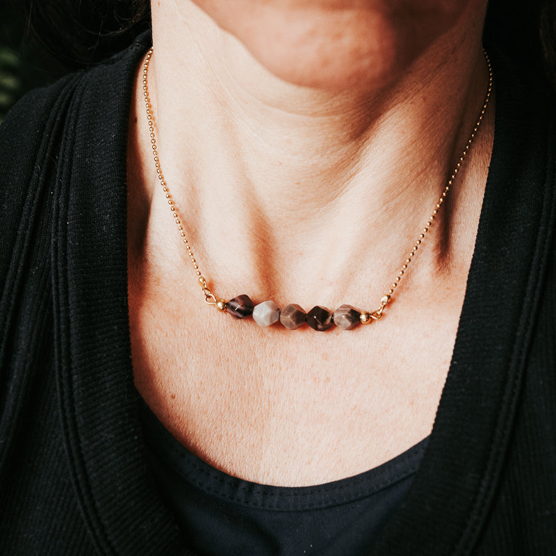 Gem Bar | Agate Gemstone Necklace