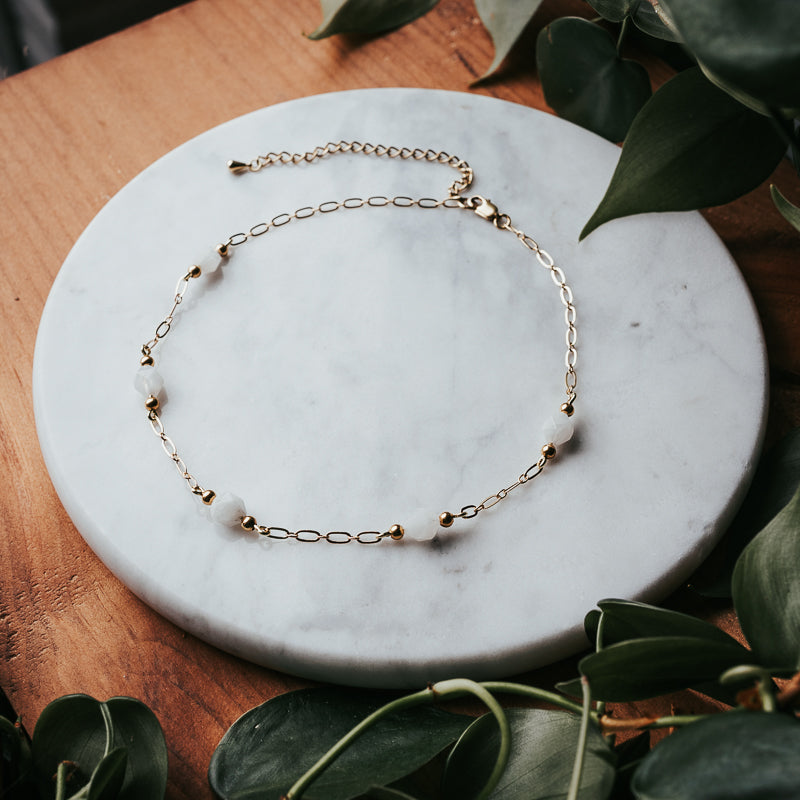 Milky Orbit | Moonstone Necklace