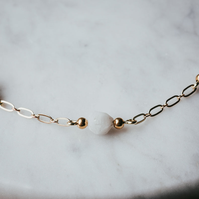 Milky Orbit | Moonstone Necklace
