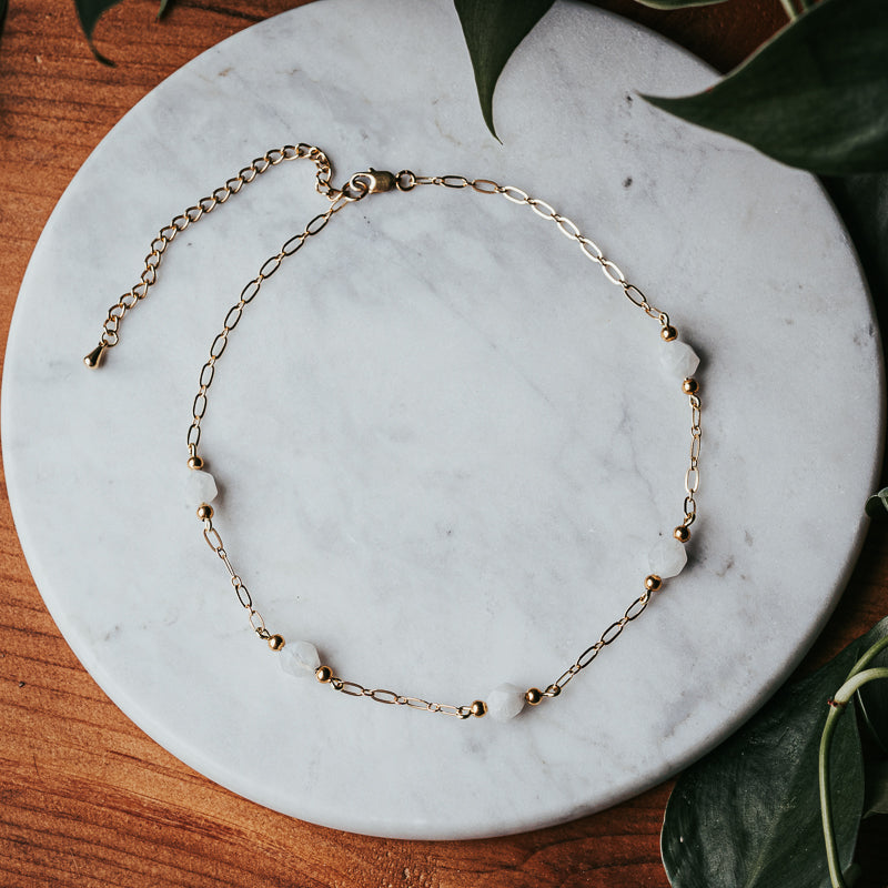 Milky Orbit | Moonstone Necklace