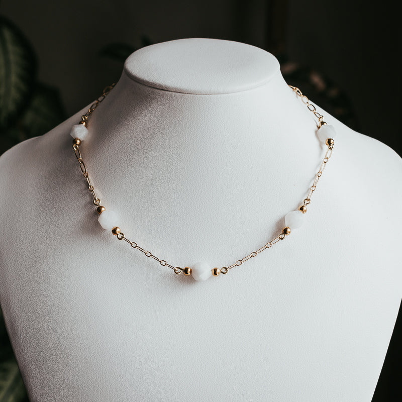 Milky Orbit | Moonstone Necklace