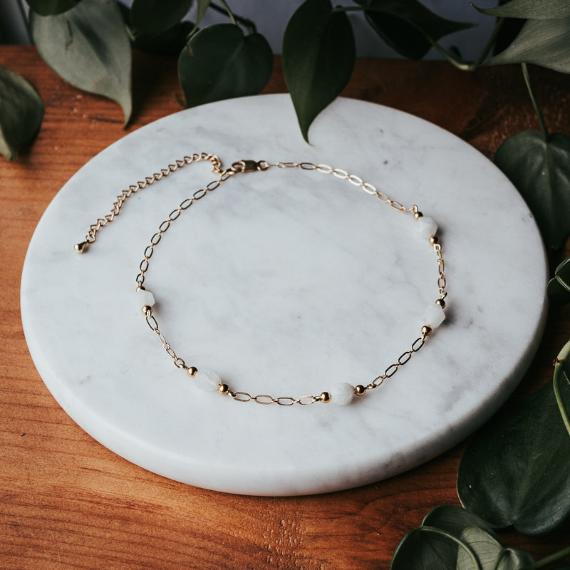 Milky Orbit | Moonstone Necklace