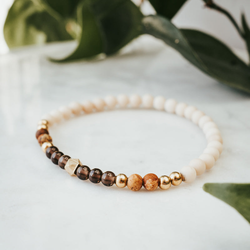Geosedic Smokey Quartz Stacker Bracelet