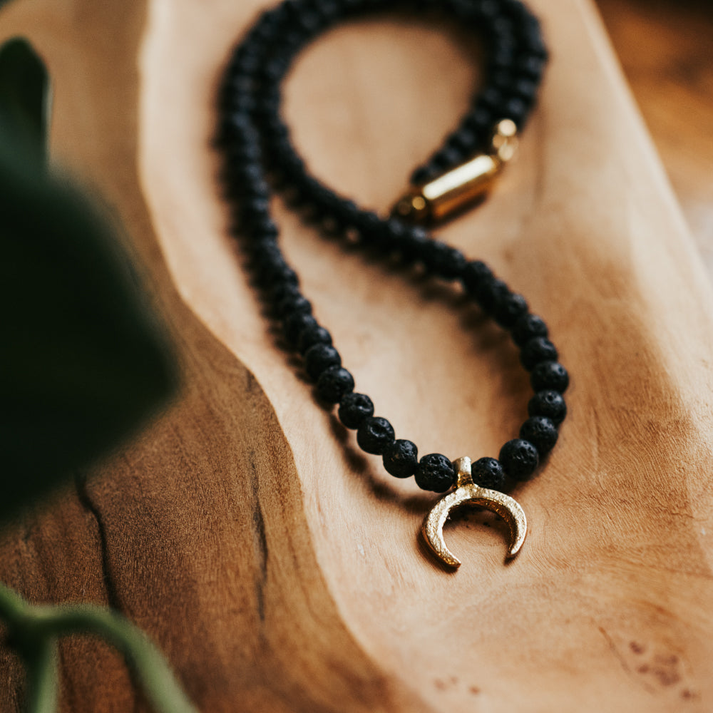 Horseshoe Gemstone Necklace