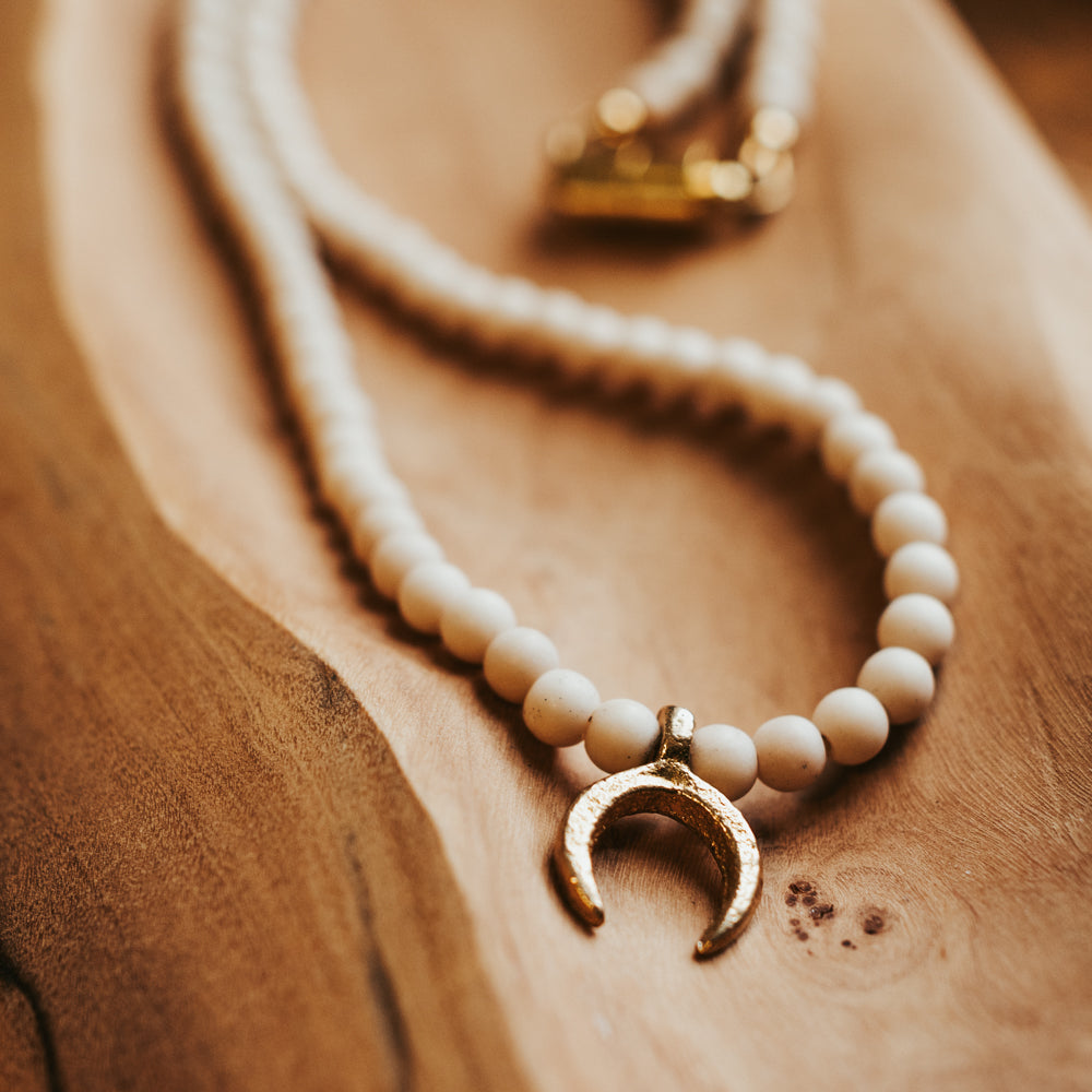 Horseshoe Gemstone Necklace
