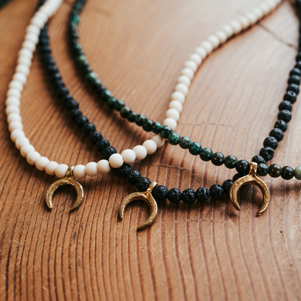 Horseshoe Gemstone Necklace