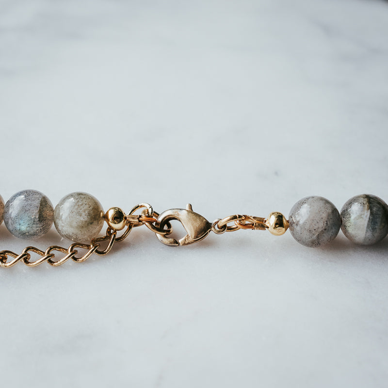 The Chunky Stacker | Labradorite Gemstone Necklace
