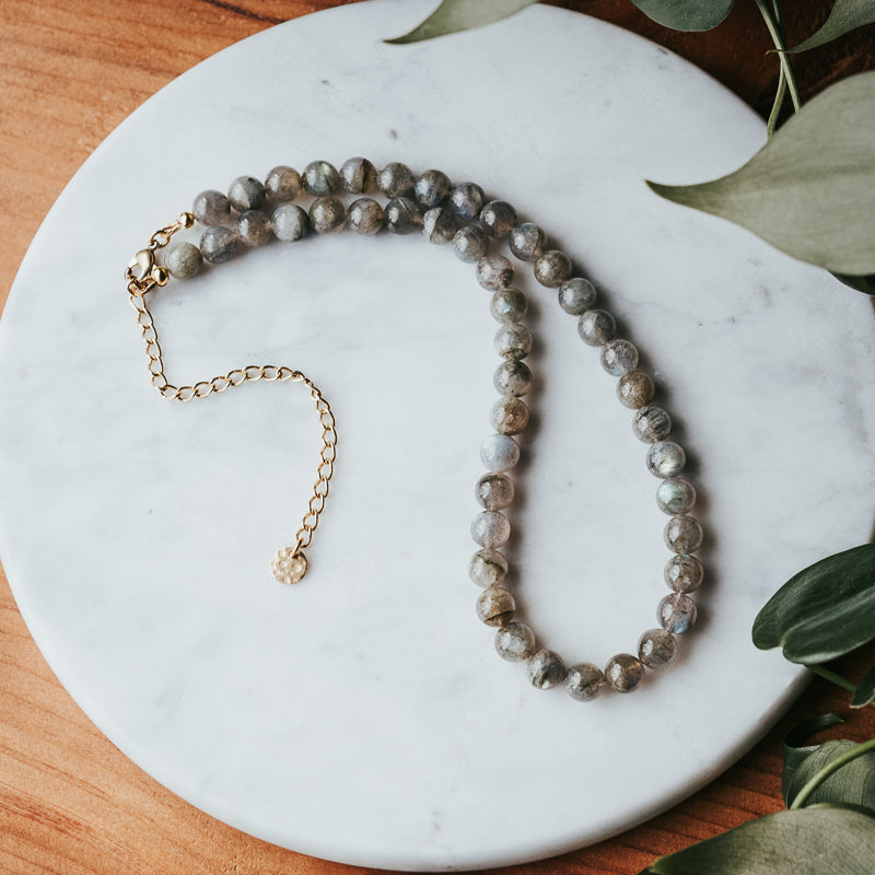 The Chunky Stacker | Labradorite Gemstone Necklace