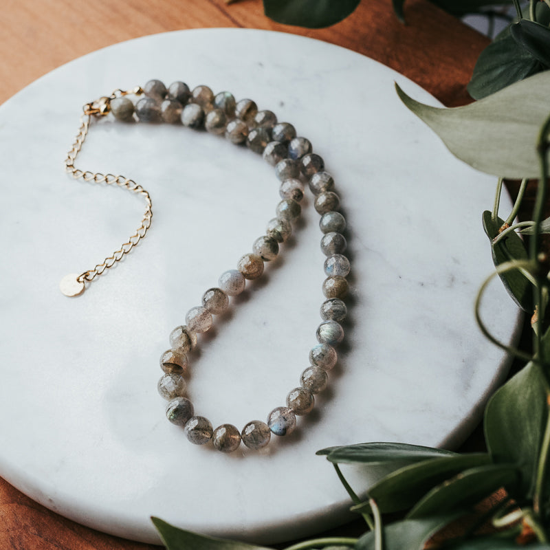 The Chunky Stacker | Labradorite Gemstone Necklace