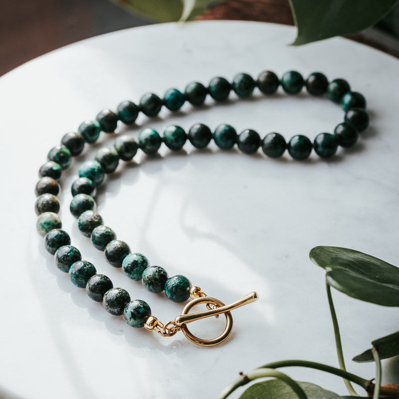 The Chunky OT | African Turquoise Jasper Gemstone Necklace