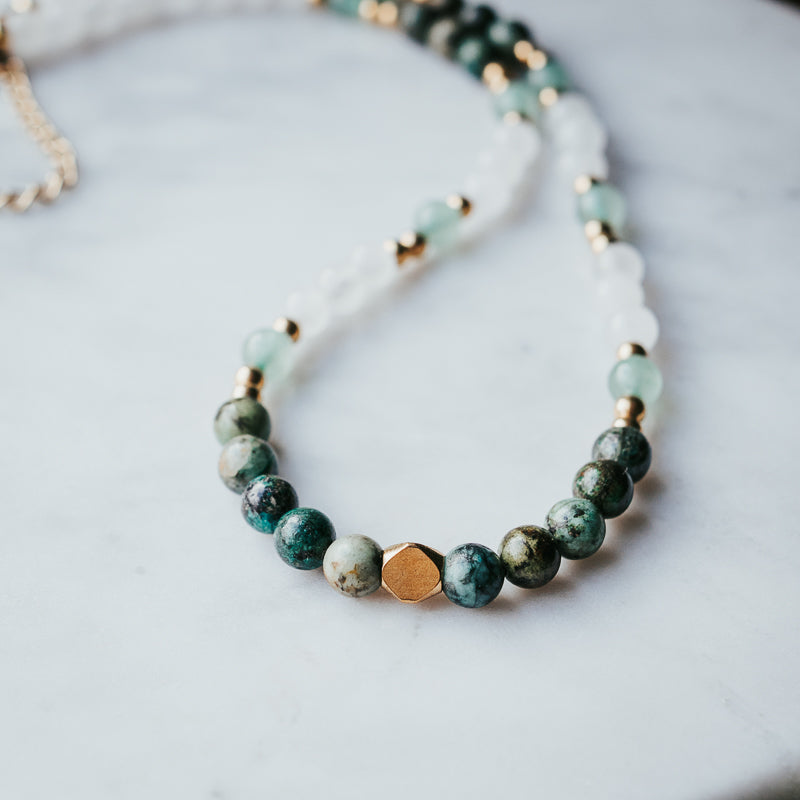 The River Hippie Gem Stacker | Gemstone Necklace
