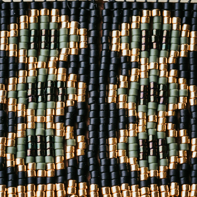 Dancing Vintage Lozenge Beaded Fringe Earrings