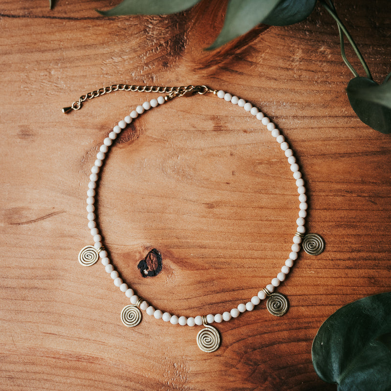 Spiral Gem | Fossil Gemstone Necklace