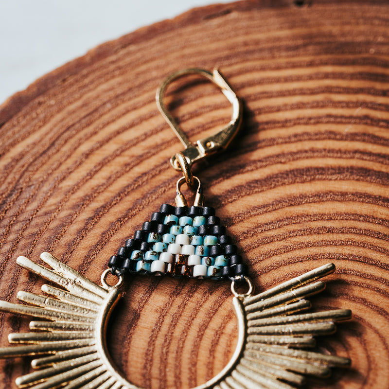Daystar | Blue Drift Beaded Earrings