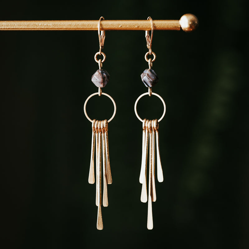Little Fringe | Agate Fringe Earrings