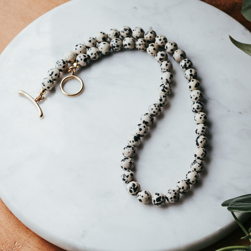 The Chunky OT | Dalmatian Jasper Gemstone Necklace