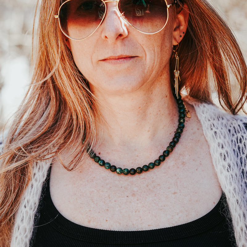 The Chunky OT | African Turquoise Jasper Gemstone Necklace