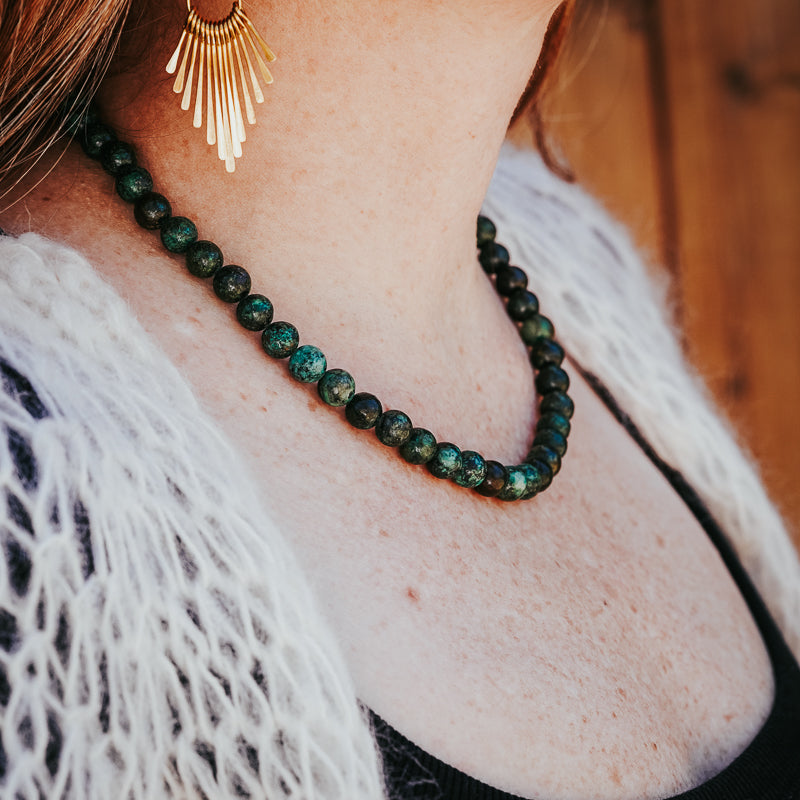 The Chunky OT | African Turquoise Jasper Gemstone Necklace
