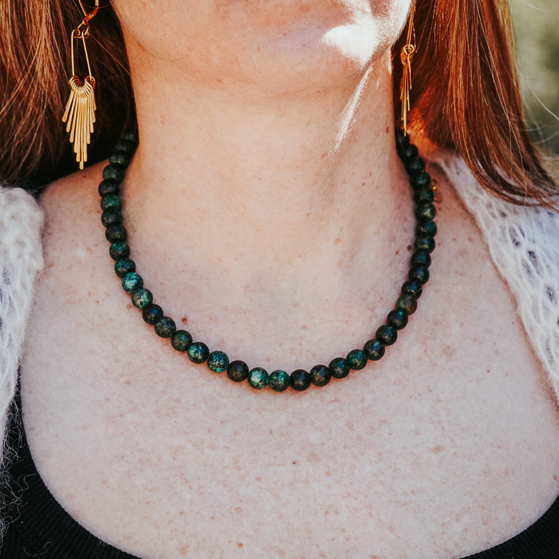 The Chunky OT | African Turquoise Jasper Gemstone Necklace