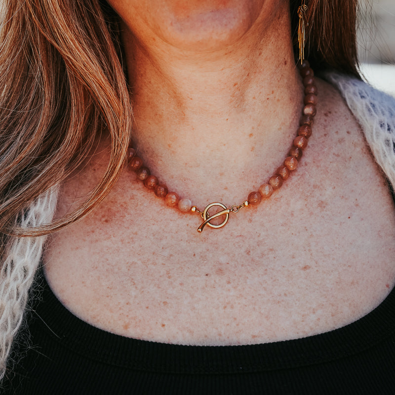 The Chunky OT | Sunstone Gemstone Necklace