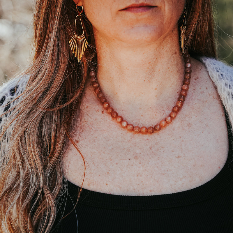 The Chunky OT | Sunstone Gemstone Necklace