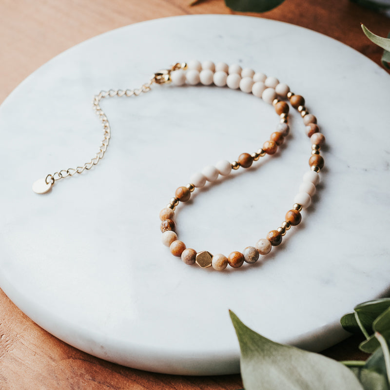 Hippie Gem Stacker Necklace |