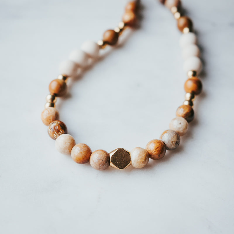 Hippie Gem Stacker Necklace |